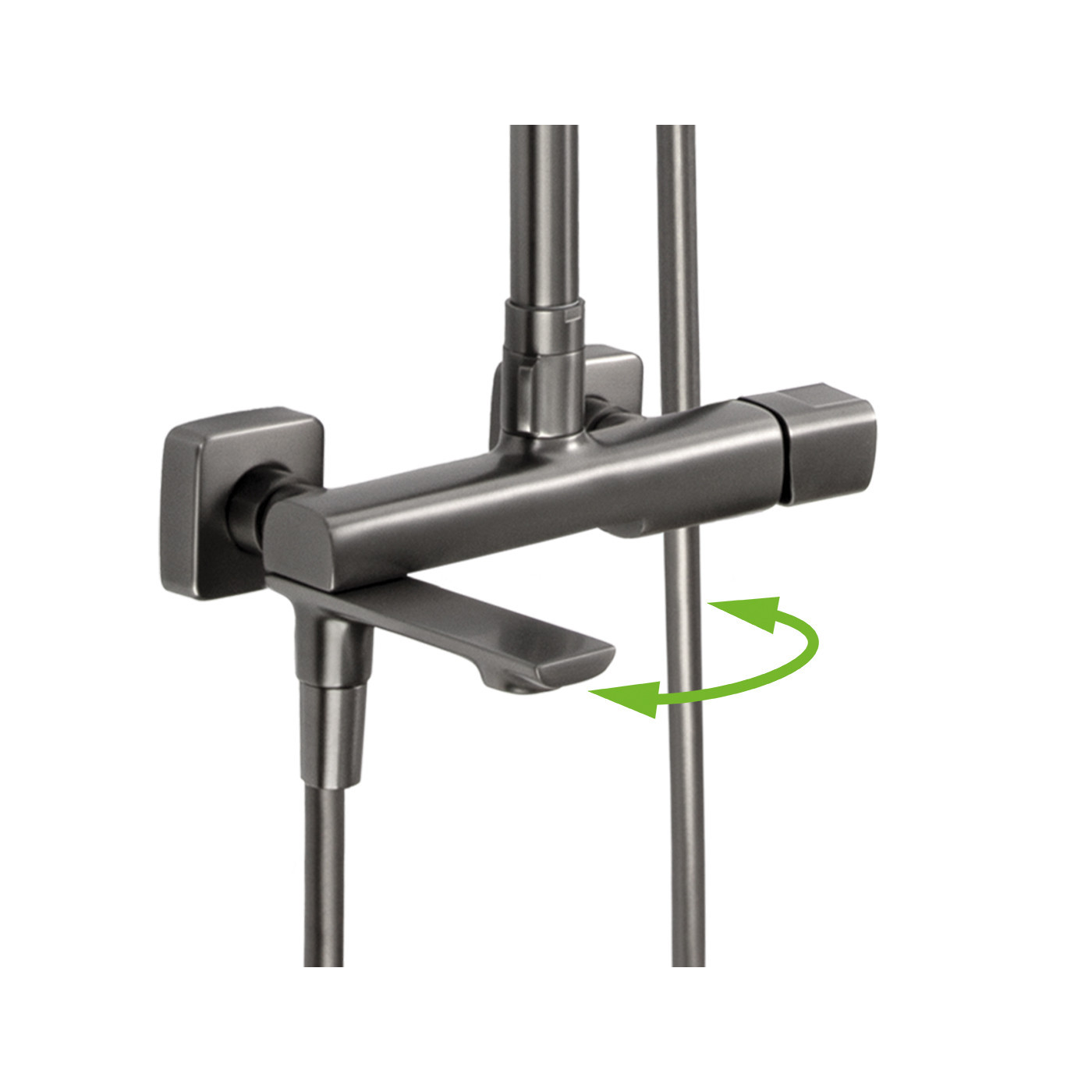 Kolumna Natryskowa z Baterią Tores Grafit