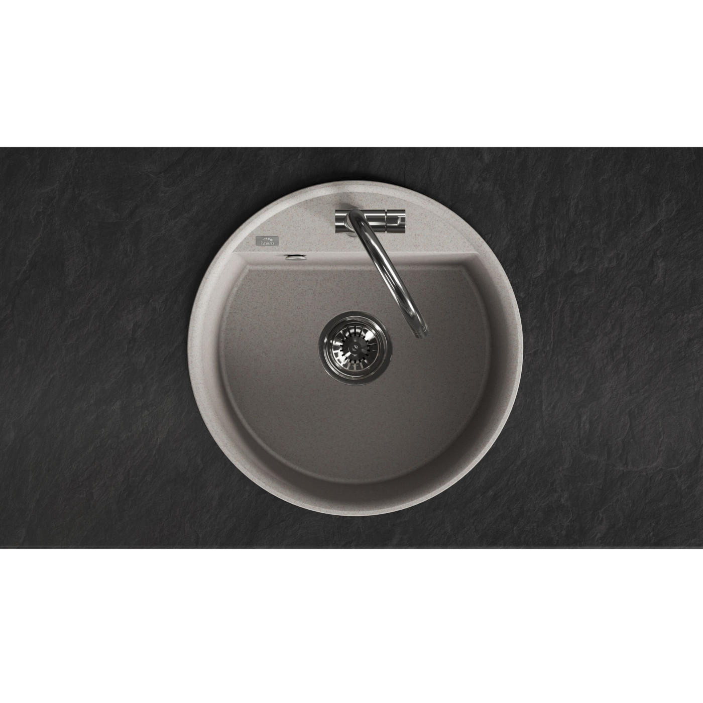 Zlewozmywak Granitowy Okrągły Beżowy Muna Zlewozmywak Granitowy Okrągły Beżowy Muna