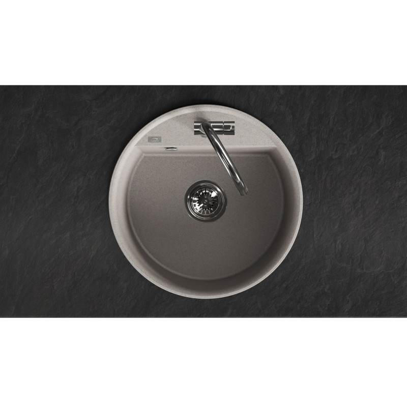 Zlewozmywak Granitowy Okrągły Beżowy Muna Zlewozmywak Granitowy Okrągły Beżowy Muna