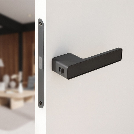 Klamka do Drzwi Wewnętrznych z Blokadą Czarna SOMBRA Kuchinox Klamka do Drzwi Wewnętrznych z Blokadą Czarna SOMBRA Kuchinox