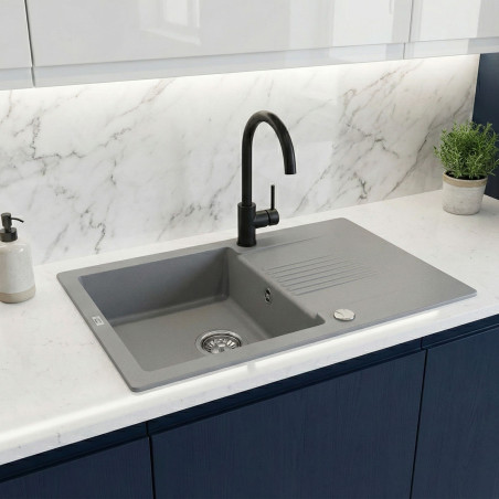 Zlewozmywak Granitowy Jednokomorowy Celia Szary