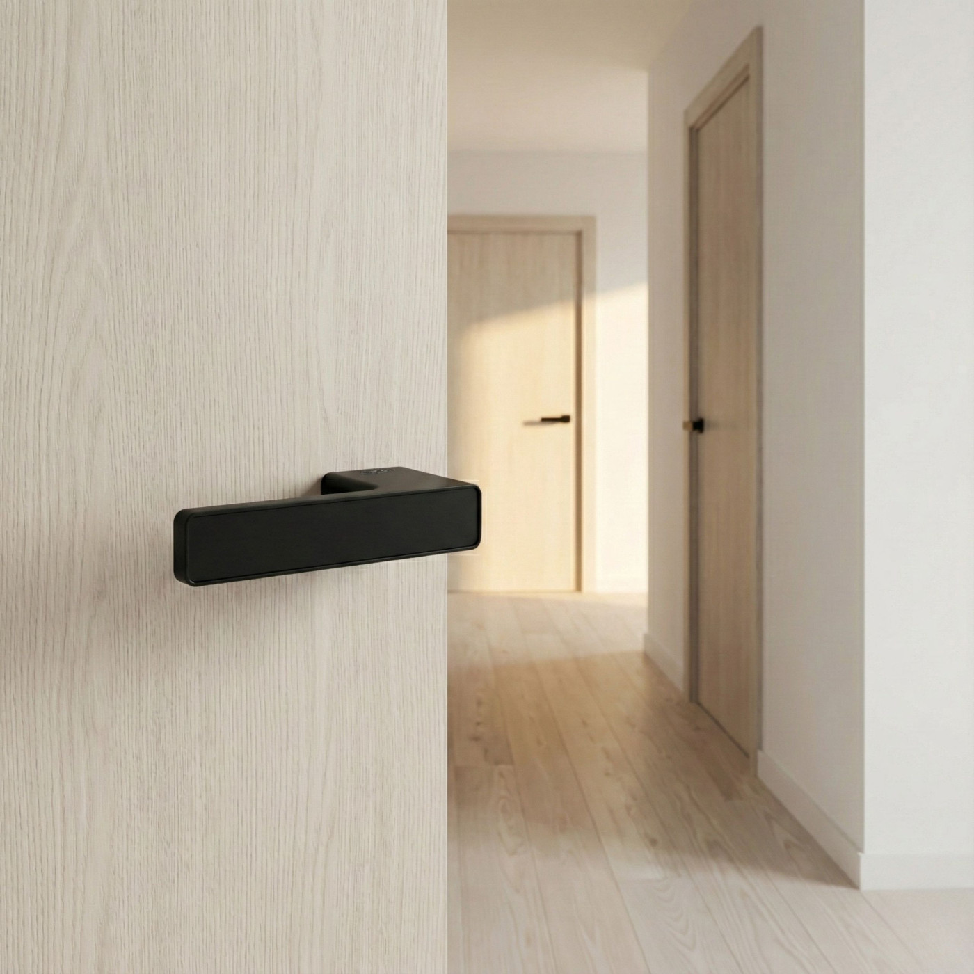 Klamka do Drzwi Wewnętrznych z Blokadą Czarna SOMBRA Kuchinox Klamka do Drzwi Wewnętrznych z Blokadą Czarna SOMBRA Kuchinox