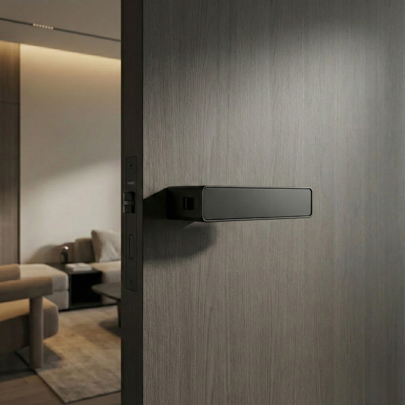 Klamka do Drzwi Wewnętrznych z Blokadą Czarna SOMBRA Kuchinox Klamka do Drzwi Wewnętrznych z Blokadą Czarna SOMBRA Kuchinox