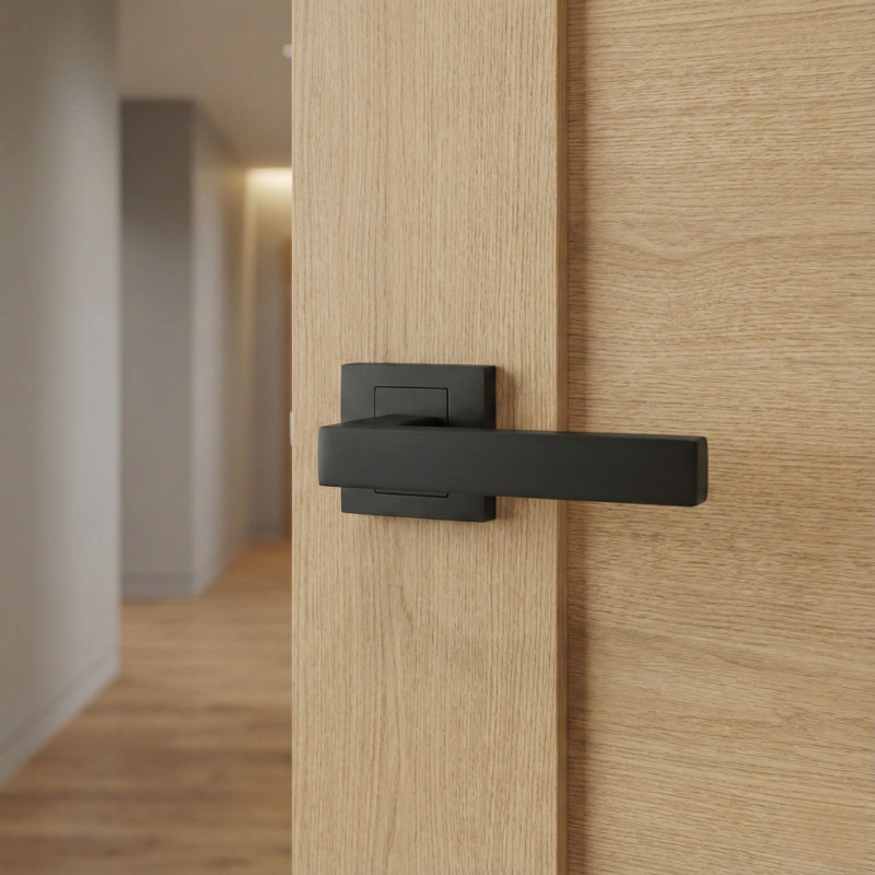 Klamka Wewnętrzna Qubik II Czarna Klamka Wewnętrzna Qubik II Czarna