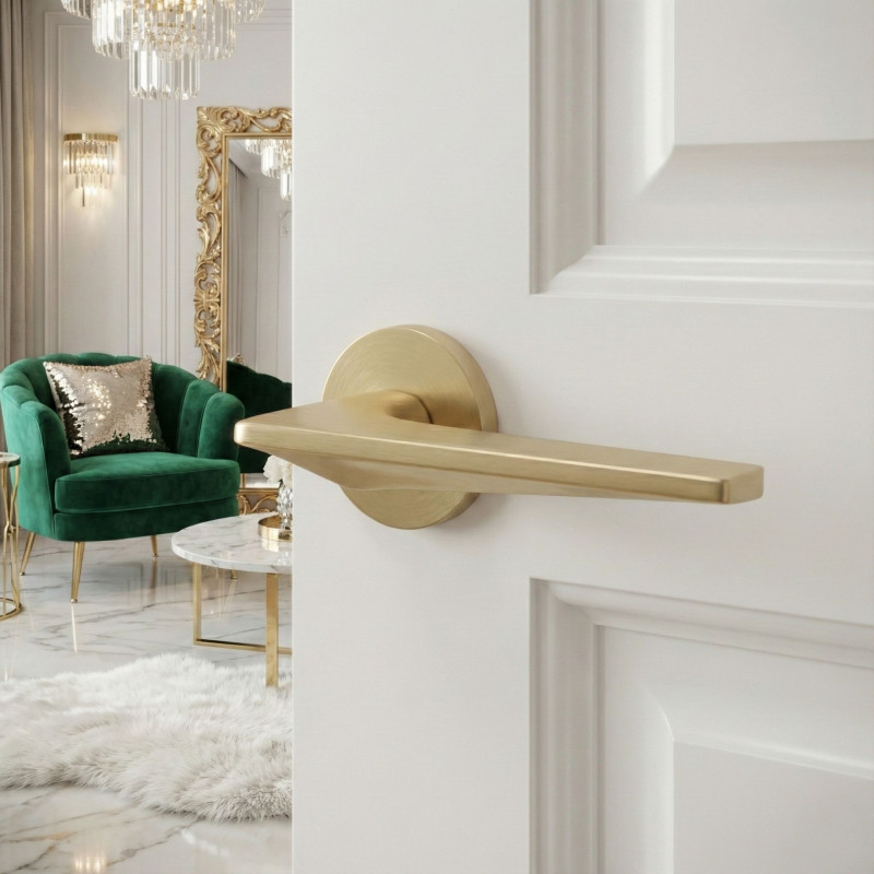 Klamka Do Drzwi Wewnętrznych Złoto Szczotkowane CELESTRIA Klamka Do Drzwi Wewnętrznych Złoto Szczotkowane CELESTRIA