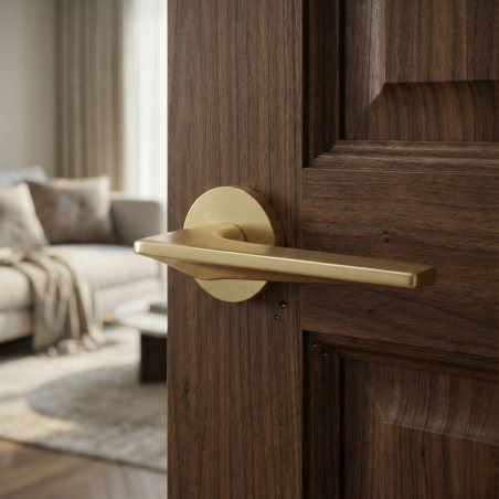 Klamka Do Drzwi Wewnętrznych Złoto Szczotkowane CELESTRIA