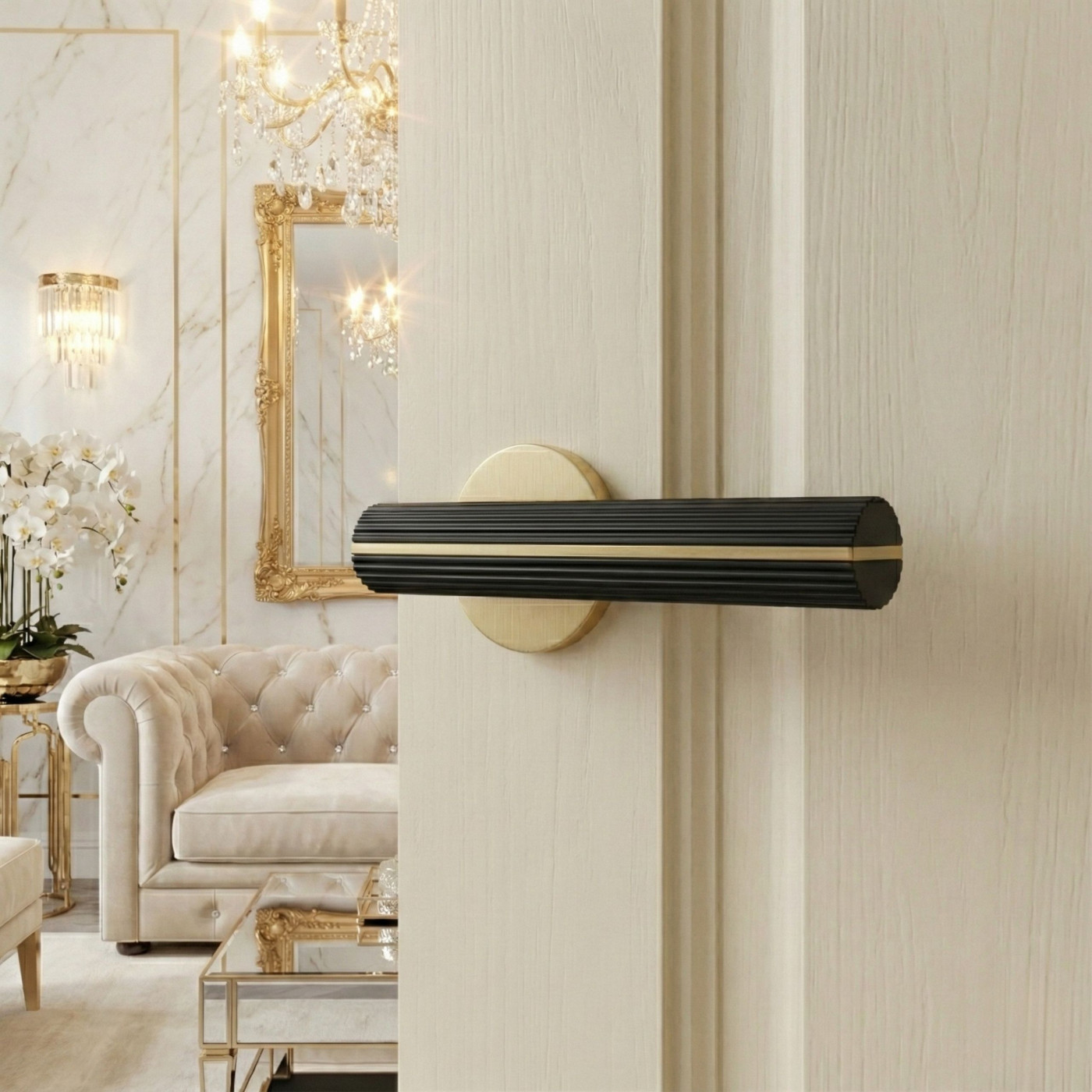 Klamka do Drzwi Wewnętrznych Czarno Złota MAIO II Kuchinox Klamka do Drzwi Wewnętrznych Czarno Złota MAIO II Kuchinox