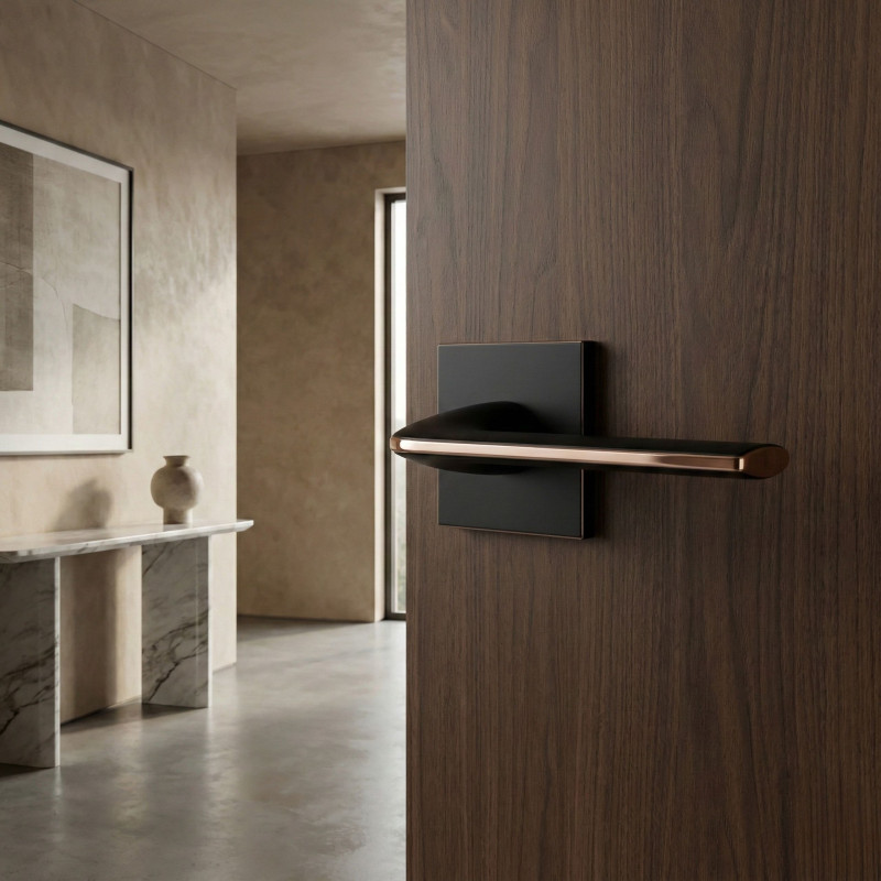 Klamka do Drzwi Wewnętrznych Czarna z Elementami Złota Maroko Klamka do Drzwi Wewnętrznych Czarna z Elementami Złota Maroko