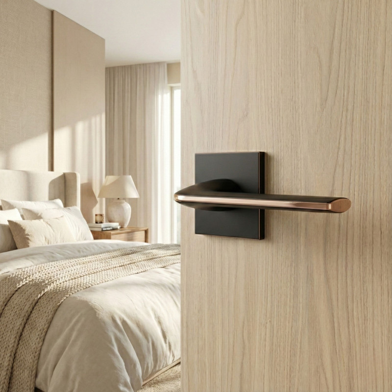 Klamka do Drzwi Wewnętrznych Czarna z Elementami Złota Maroko Klamka do Drzwi Wewnętrznych Czarna z Elementami Złota Maroko