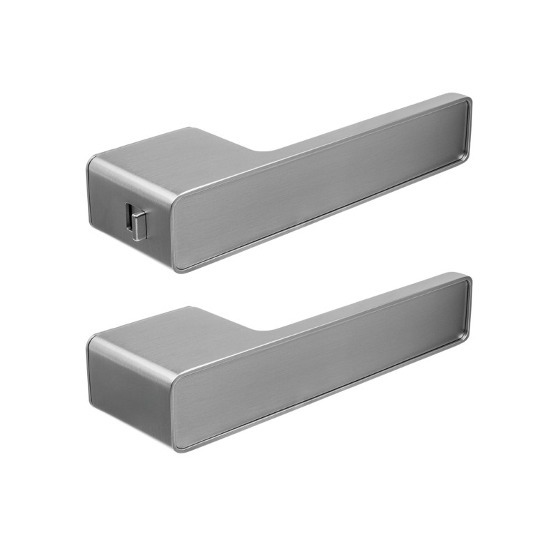 Klamka z Blokadą Srebrna SOMBRA