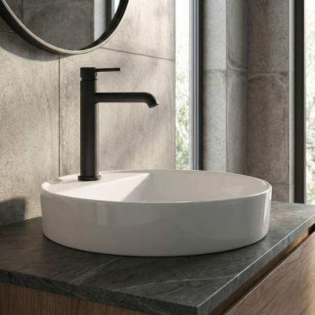 Bateria Umywalkowa Stojąca Nablatowa Czarna NOIA Bateria Umywalkowa Stojąca Nablatowa Czarna NOIA