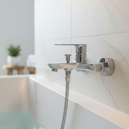 Bateria Wannowa Ścienna RAILA Chrom