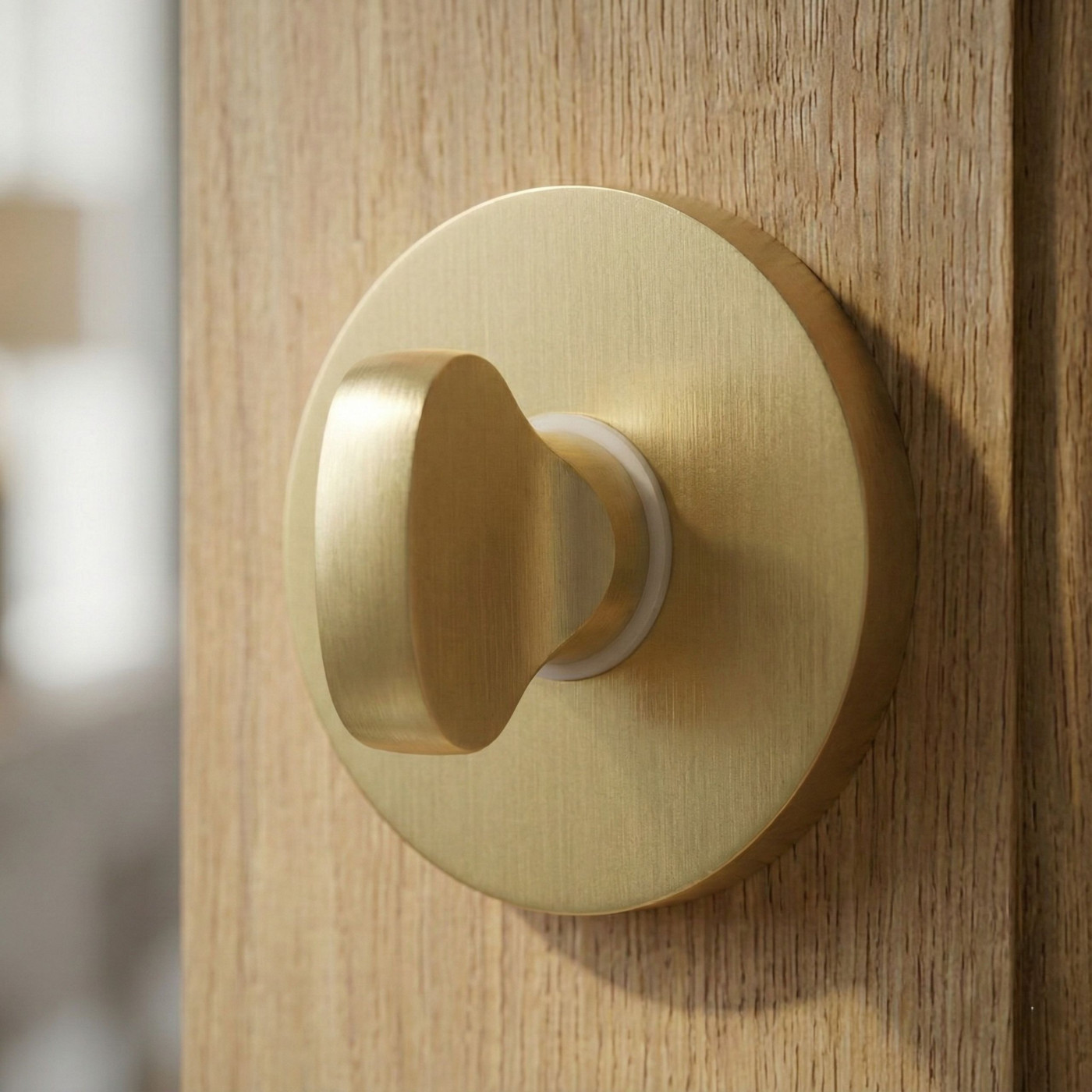 Rozeta Okrągła WC Szyld do Klamki Wewnętrznej Złota Mat