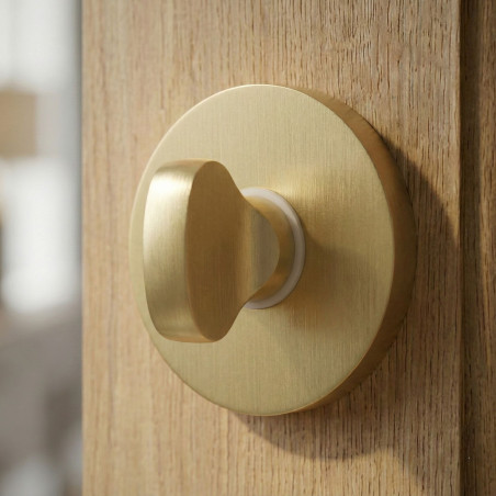 Rozeta Okrągła WC Szyld do Klamki Wewnętrznej Złota Mat Rozeta Okrągła WC Szyld do Klamki Wewnętrznej Złota Mat