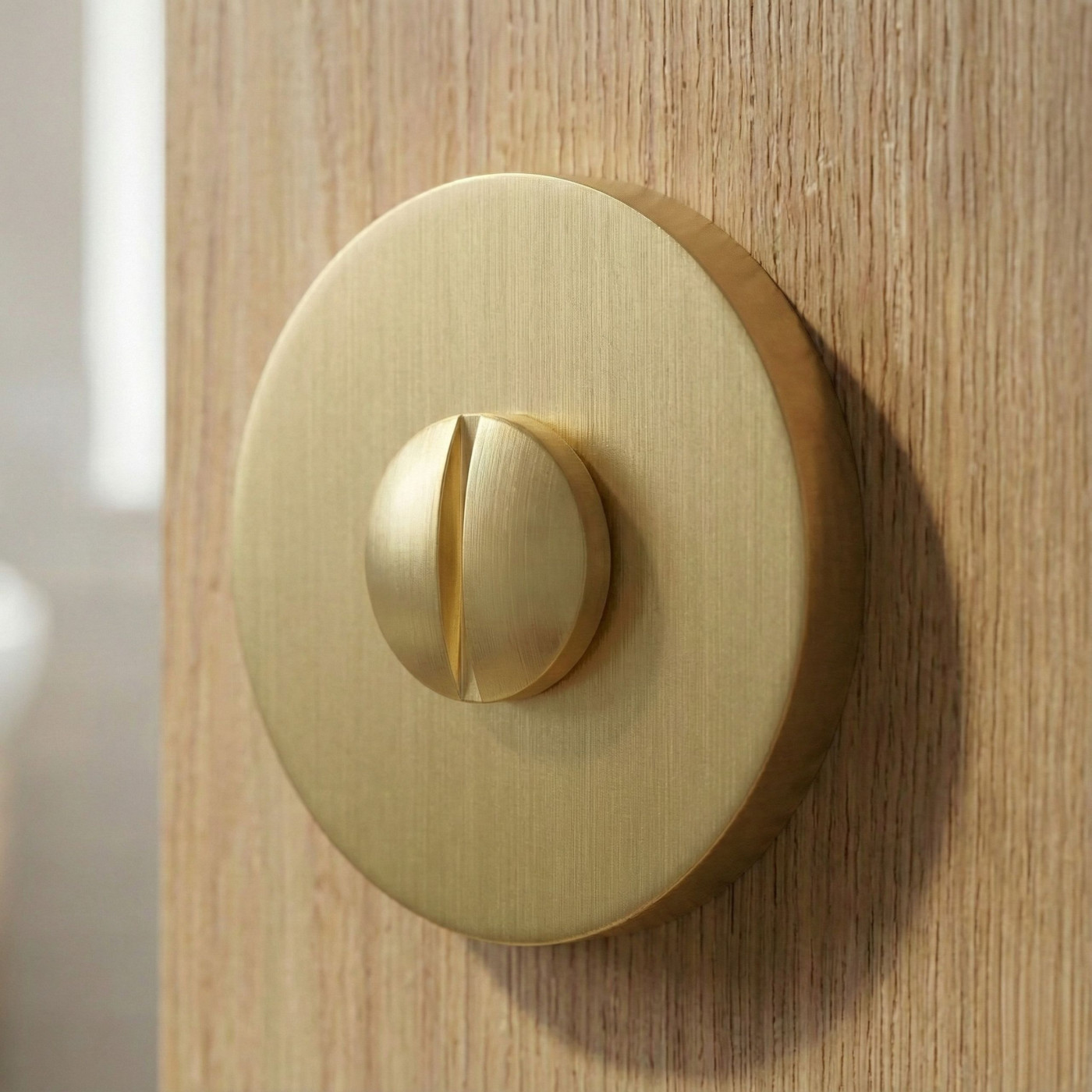 Rozeta Okrągła WC Szyld do Klamki Wewnętrznej Złota Mat