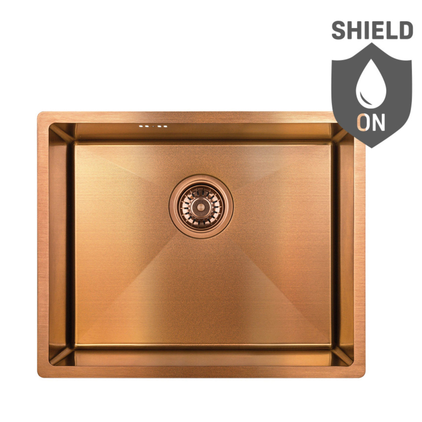 Zlew Zlewozmywak Jednokomorowy Stalowy z Syfonem Miedź Marmara