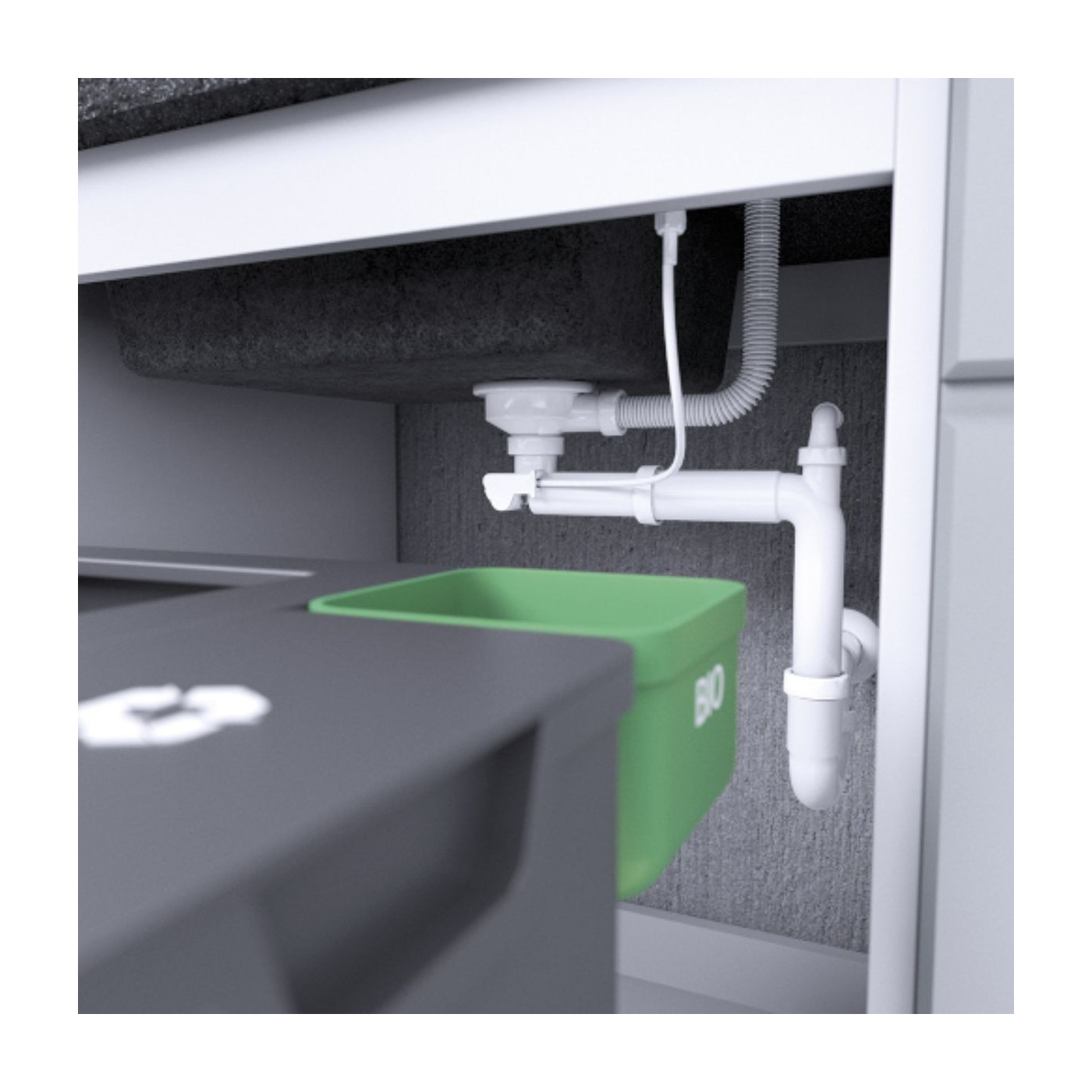 Zlewozmywak Granitowy Jednokomorowy Szary RAB