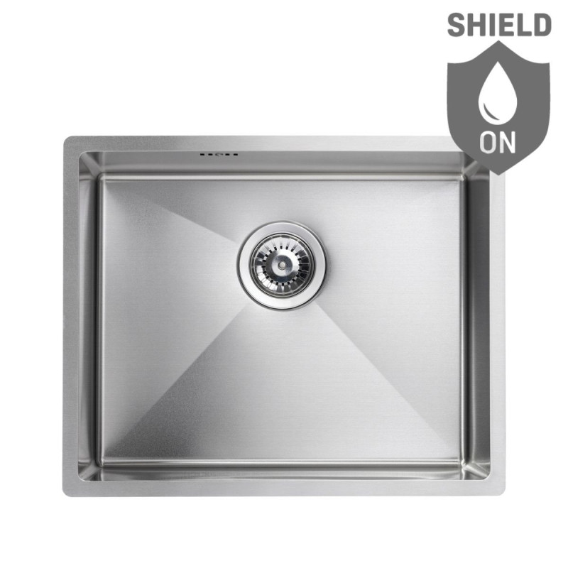 Zlew Zlewozmywak Jednokomorowy Stalowy z Syfonem Inox Marmara