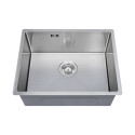 Zlew Zlewozmywak Jednokomorowy Stalowy z Syfonem Inox Marmara