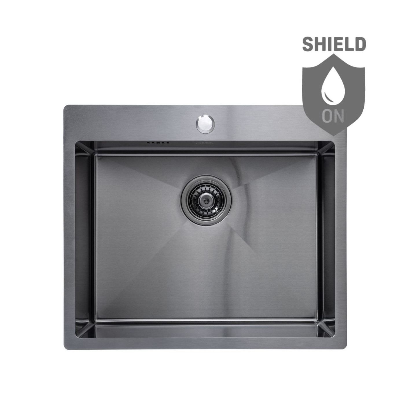 Zlewozmywak Jednokomorowy Wpuszczany Stalowy Grafit MARMARA Laveo Zlewozmywak Jednokomorowy Wpuszczany Stalowy Grafit MARMARA Laveo