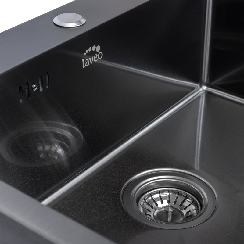 Zlewozmywak Jednokomorowy Wpuszczany Stalowy Grafit MARMARA Laveo Zlewozmywak Jednokomorowy Wpuszczany Stalowy Grafit MARMARA Laveo