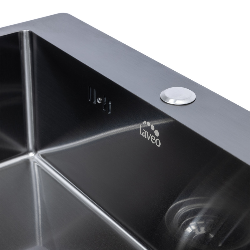 Zlewozmywak Jednokomorowy Wpuszczany Stalowy Grafit MARMARA Laveo Zlewozmywak Jednokomorowy Wpuszczany Stalowy Grafit MARMARA Laveo