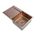 Zlewozmywak Jednokomorowy z Ociekaczem Stalowy Miedź Marmara