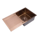 Zlewozmywak Jednokomorowy z Ociekaczem Stalowy Miedź Marmara