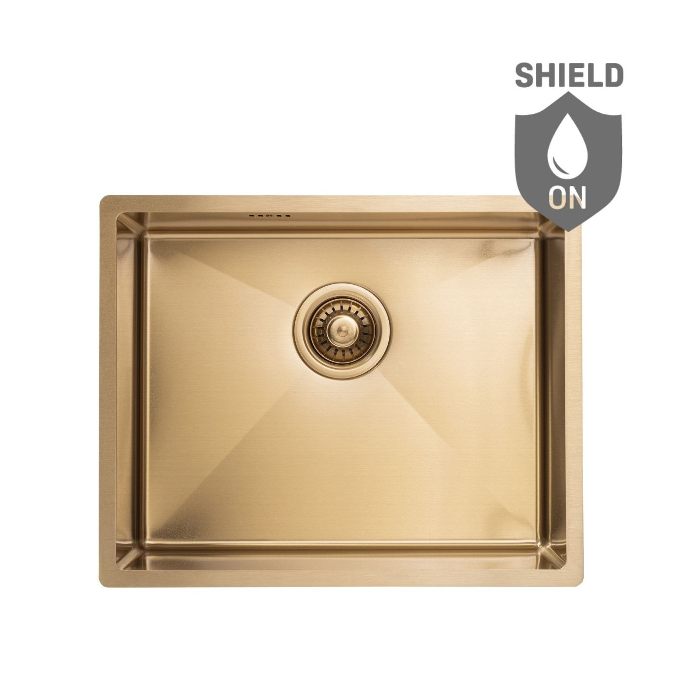 Zlewozmywak Jednokomorowy Stalowy Złoty  Marmara