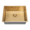 Zlewozmywak Jednokomorowy Stalowy Złoty  Marmara