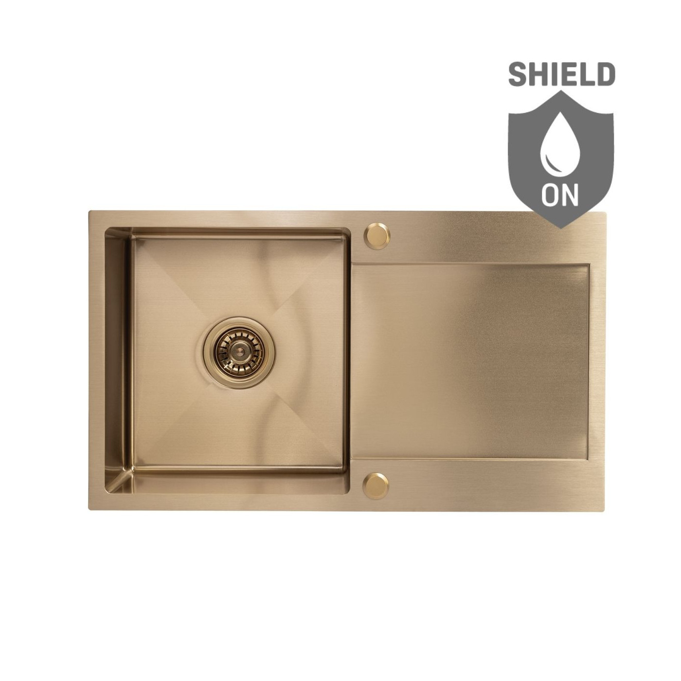 Zlewozmywak Jednokomorowy z Ociekaczem Stalowy Złoty Marmara