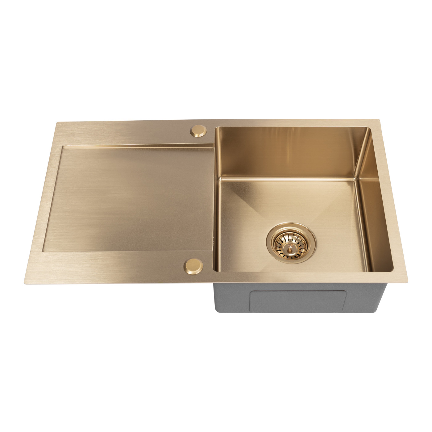 Zlewozmywak Jednokomorowy z Ociekaczem Stalowy Złoty Marmara