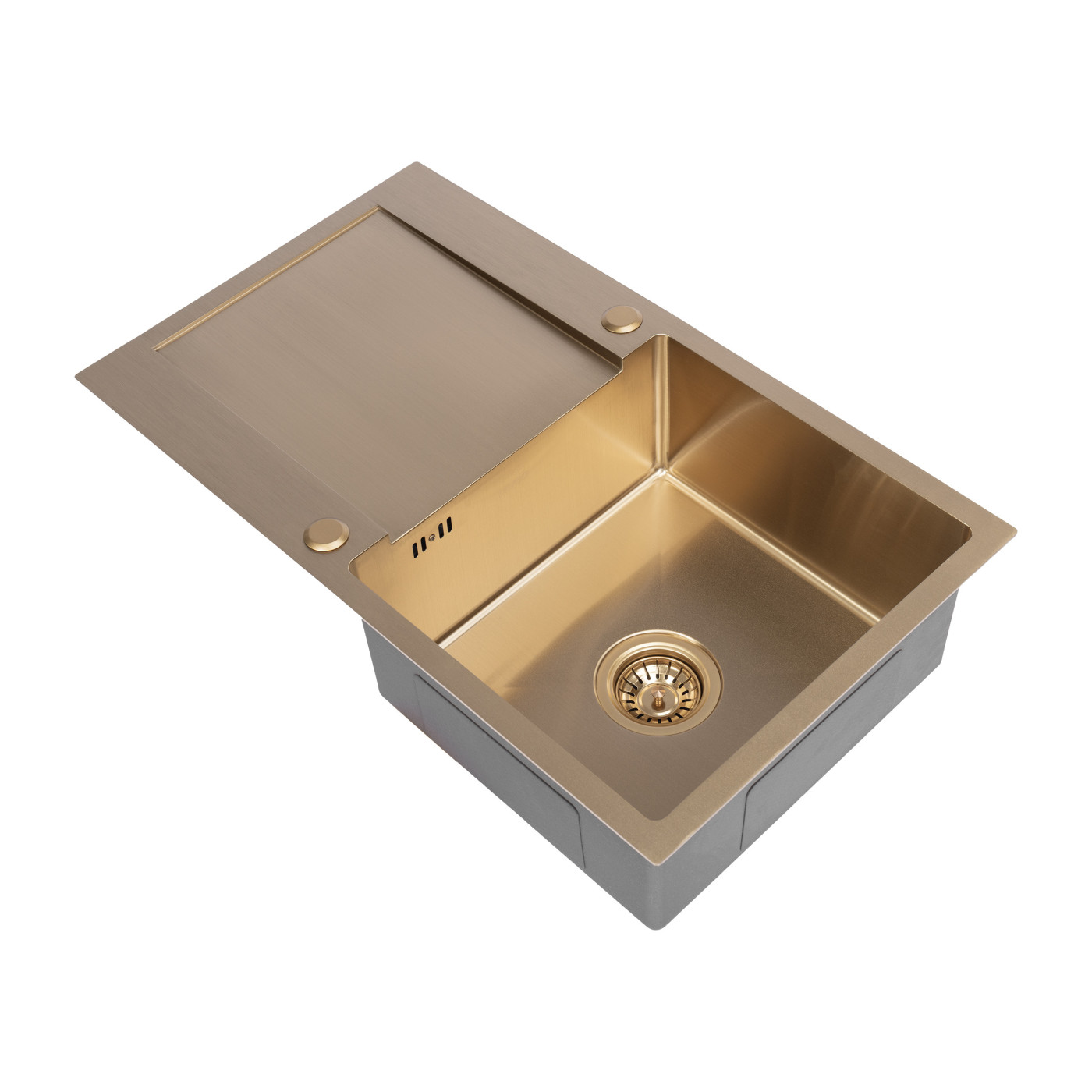 Zlewozmywak Jednokomorowy z Ociekaczem Stalowy Złoty Marmara