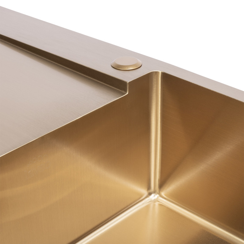 Zlewozmywak Jednokomorowy z Ociekaczem Stalowy Złoty Marmara