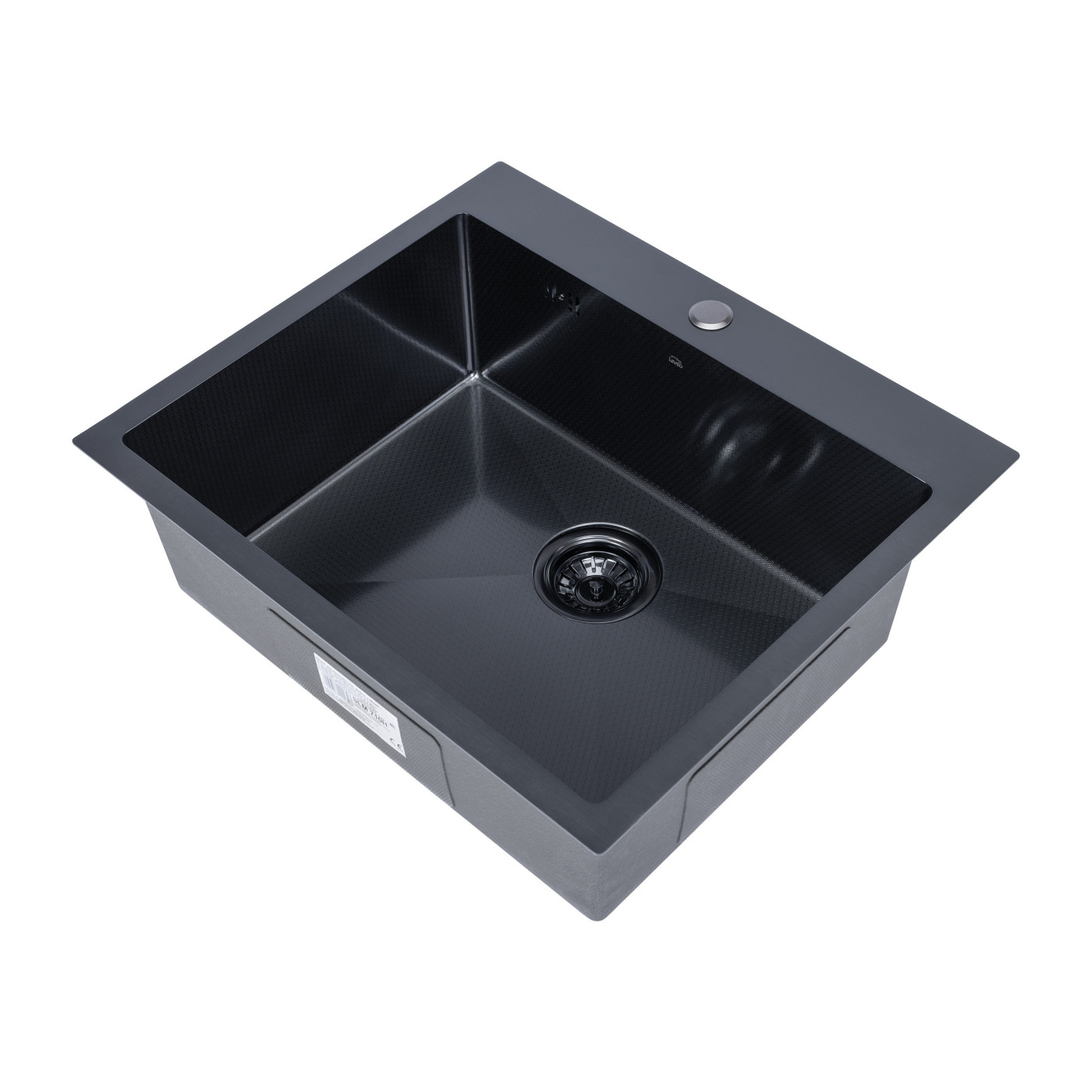 Zlewozmywak Wpuszczany Stalowy Jednokomorowy Czarny Malawi