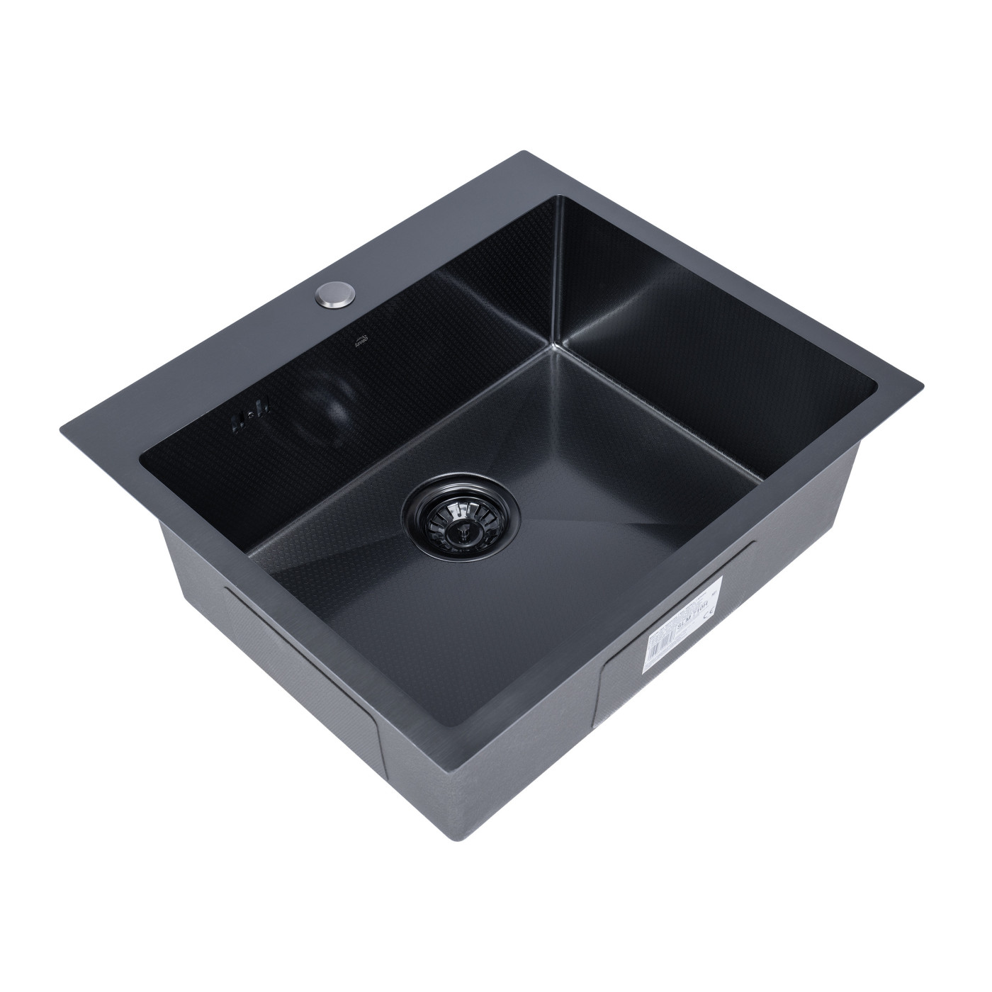 Zlewozmywak Wpuszczany Stalowy Jednokomorowy Czarny Malawi