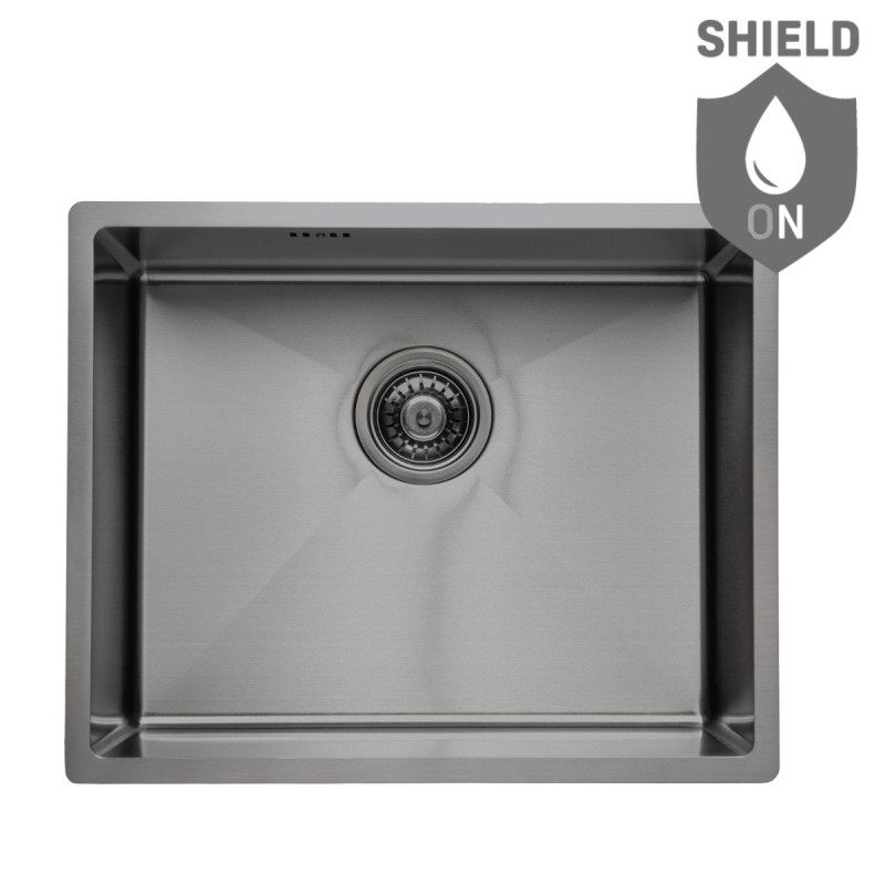 Zlewozmywak Jednokomorowy Stalowy Grafit Marmara