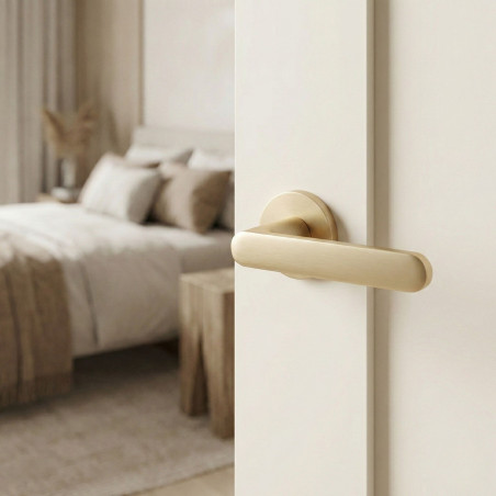 Klamka Wewnętrzna Klamka do Drzwi Wewnętrznych Szczotkowane Złoto Malaga