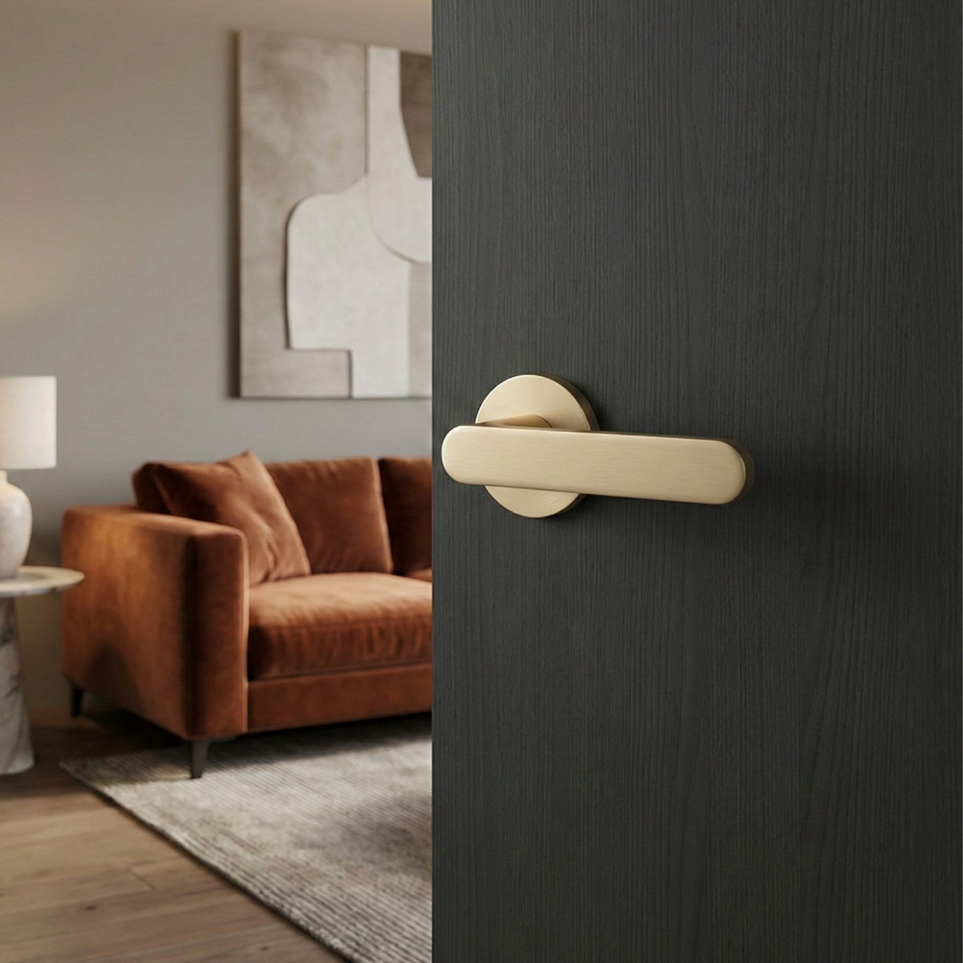 Klamka Wewnętrzna Klamka do Drzwi Wewnętrznych Szczotkowane Złoto Malaga