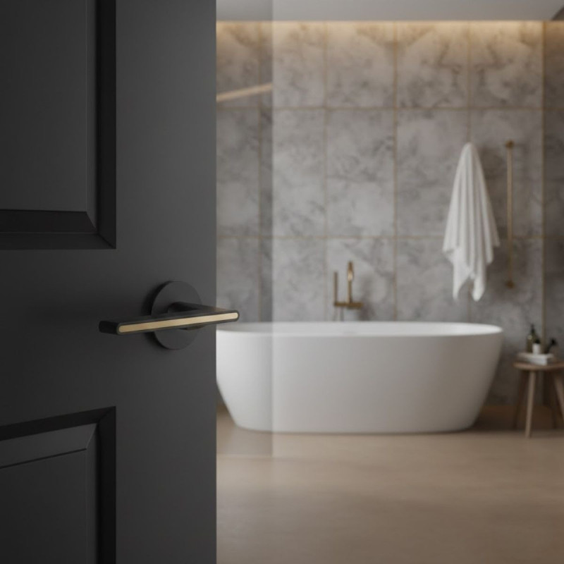 Klamka Wewnętrzna ELIKA II Czarna / Złota