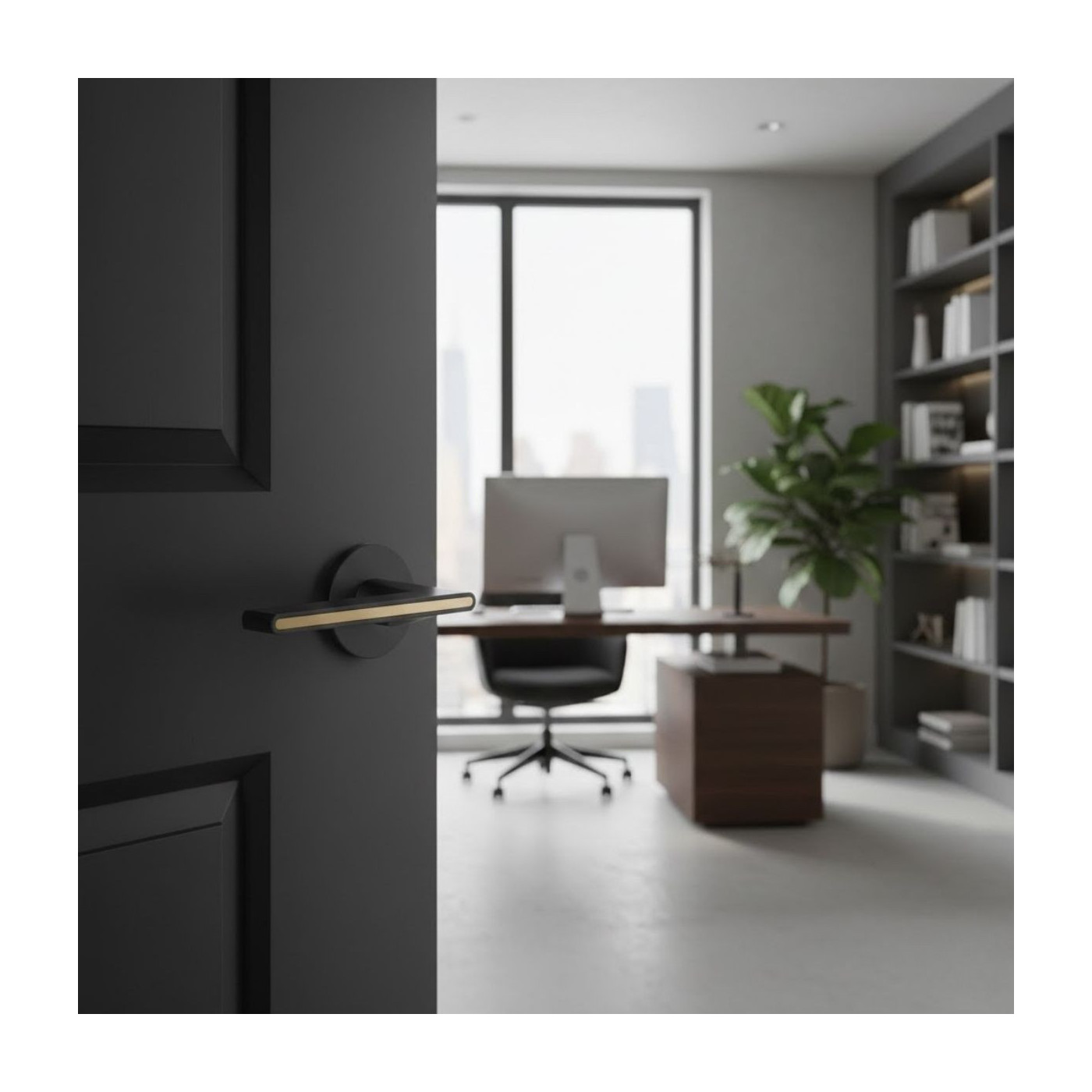 Klamka Wewnętrzna ELIKA II Czarna / Złota