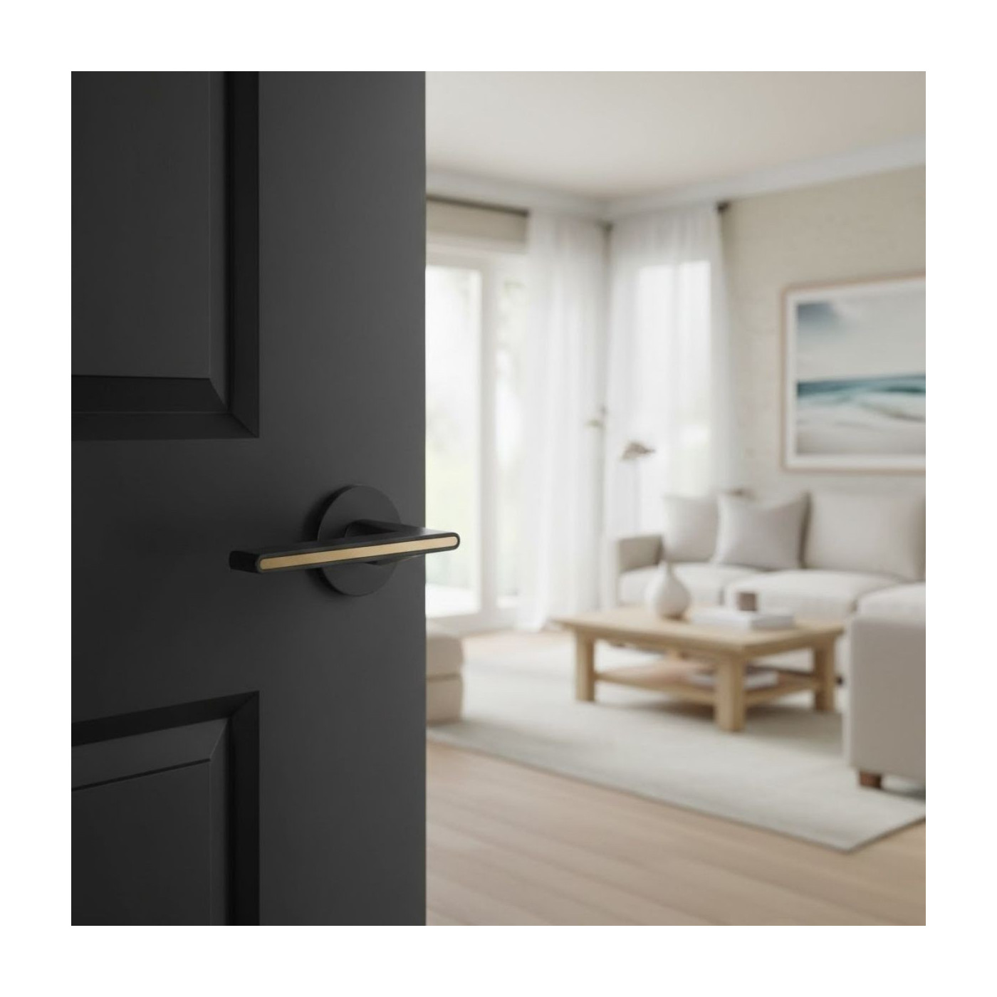 Klamka Wewnętrzna ELIKA II Czarna / Złota