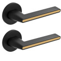 Klamka Wewnętrzna ELIKA II Czarna / Złota