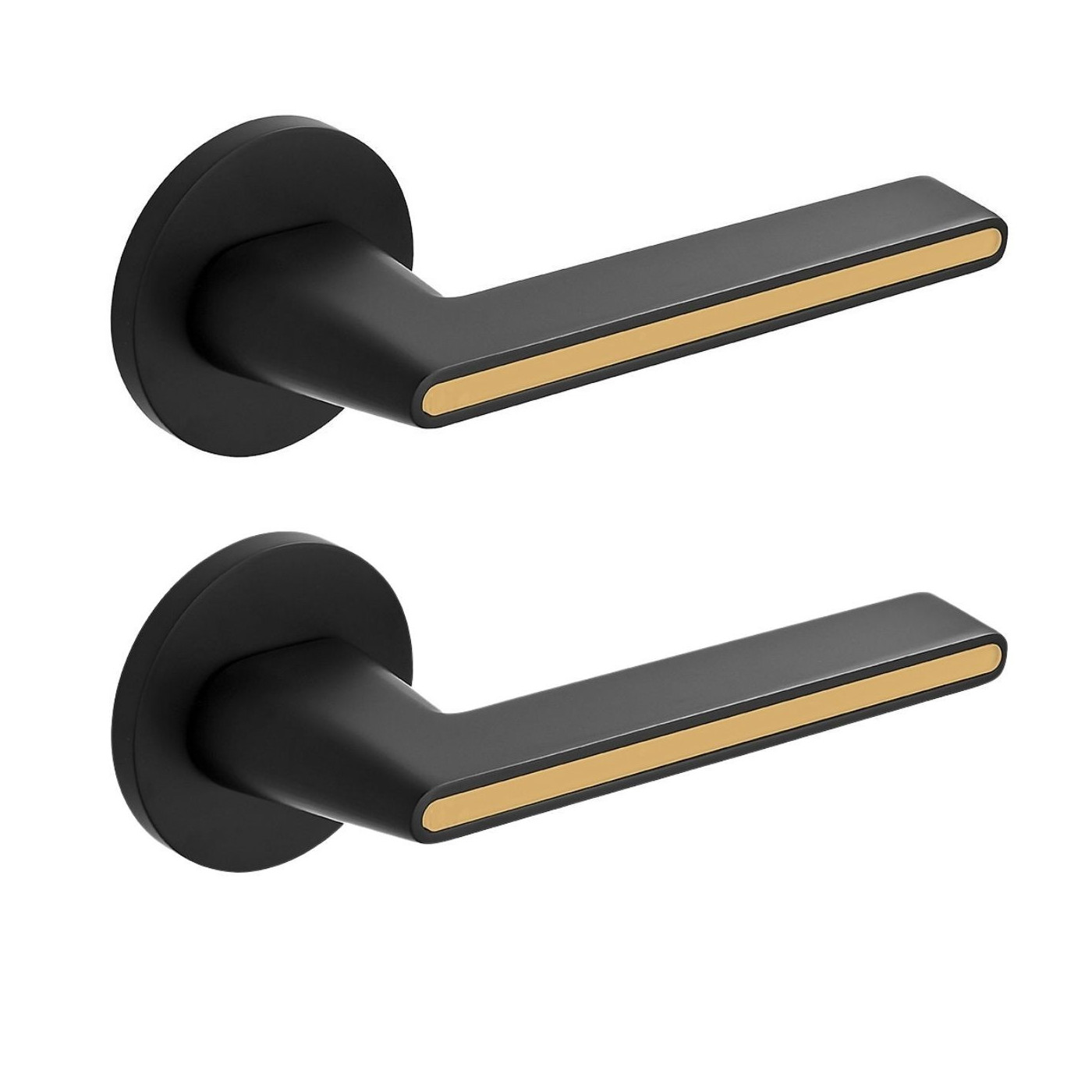 Klamka Wewnętrzna ELIKA II Czarna / Złota