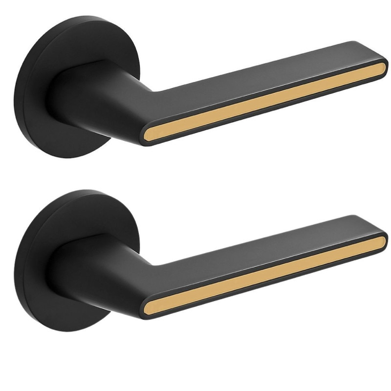 Klamka Wewnętrzna ELIKA II Czarna / Złota