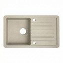 Zlewozmywak Granitowy Jednokomorowy z Ociekaczem Beż BEZ SYFONU