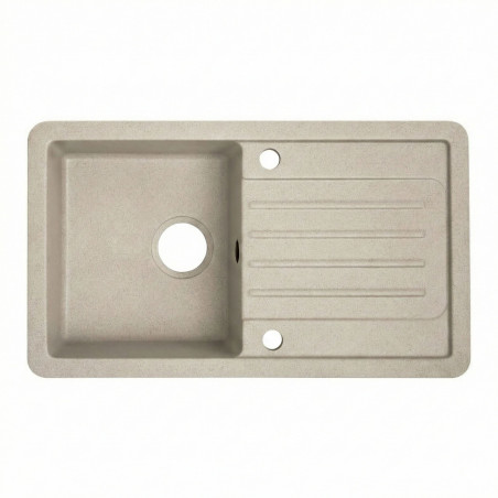 Zlewozmywak Granitowy Jednokomorowy z Ociekaczem Beż BEZ SYFONU