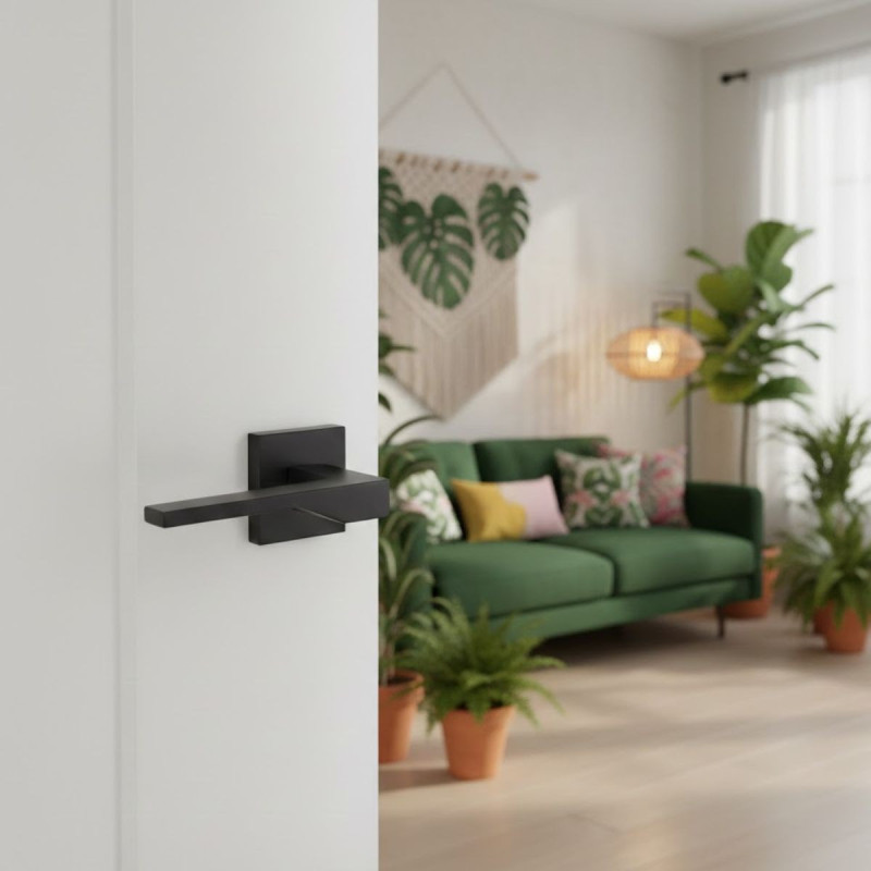 Klamka Wewnętrzna Areus Czarna Mat