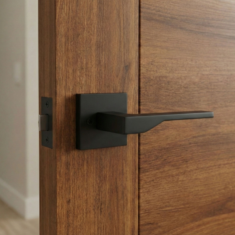 Klamka Wewnętrzna Areus Czarna Mat