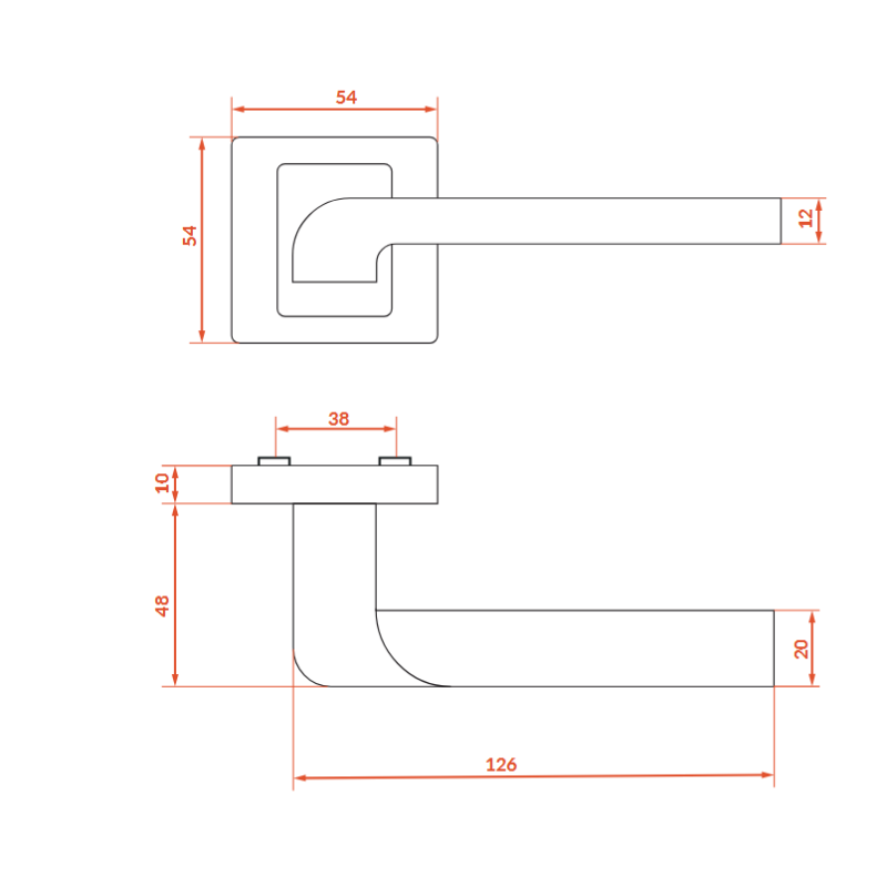Klamka do Drzwi Wewnętrznych Luga Satyna/Chrom